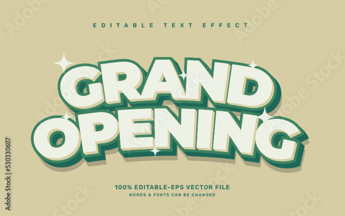 Grand Opening editable text effect