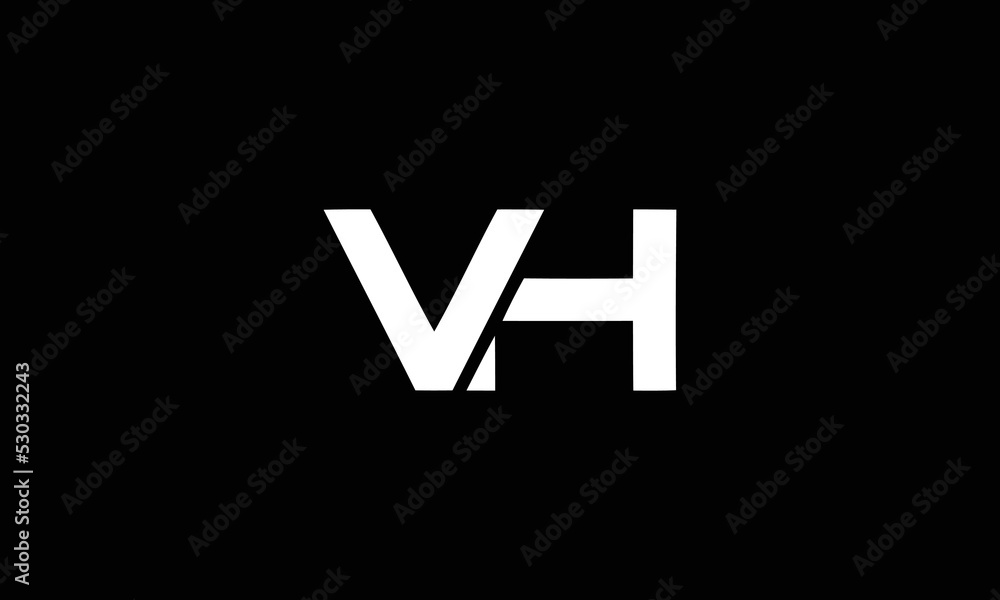 vh-logo-letter-design-on-luxury-background-hv-logo-monogram-initials