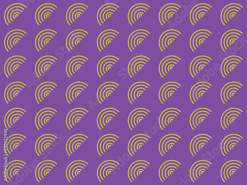 Semi circles  circles cut in half vector pattern. simple geometric shape retro style pattern