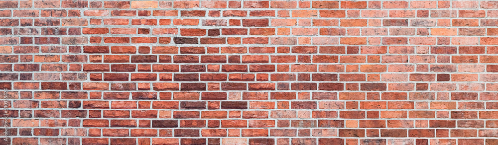 Old red brick wall background, masonry wide panorama. Wall surface. Old red brick wall background, masonry wide panorama. Wall surface.