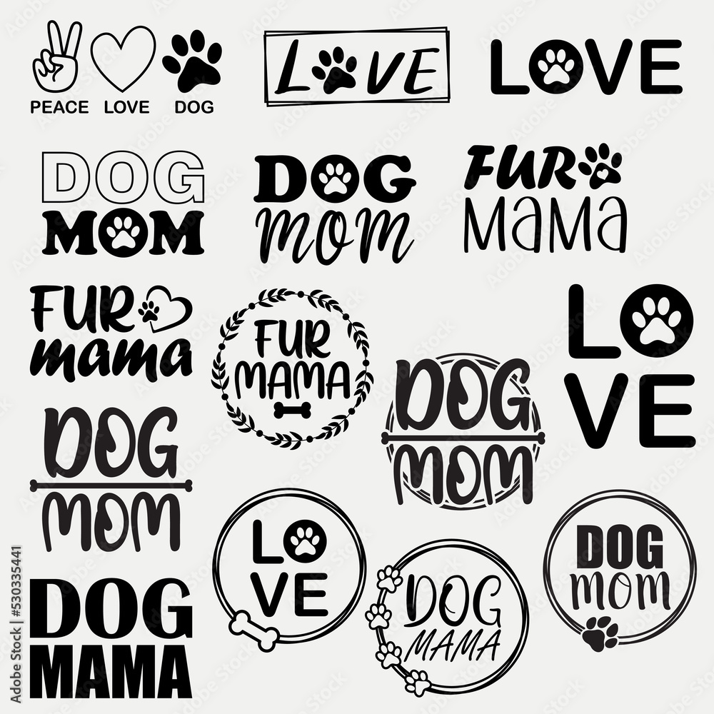 Obraz premium Dog lover designs bundle.
