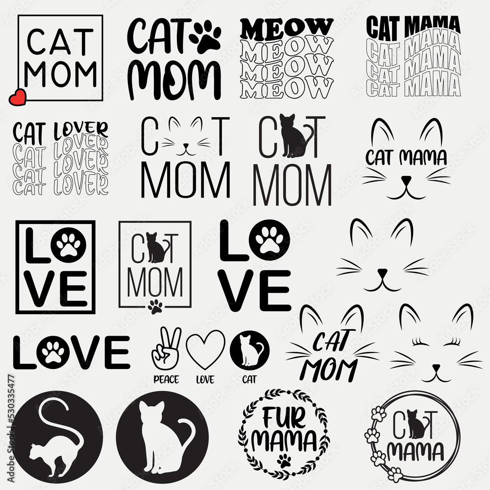 Cat lover designs bundle.