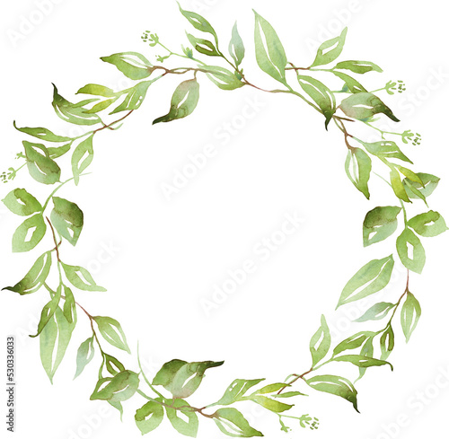 Watercolor greenery wreath 