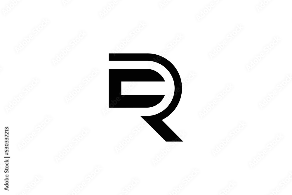 CR logo with a minimal design. An icon of a RC letter on a luxury ...