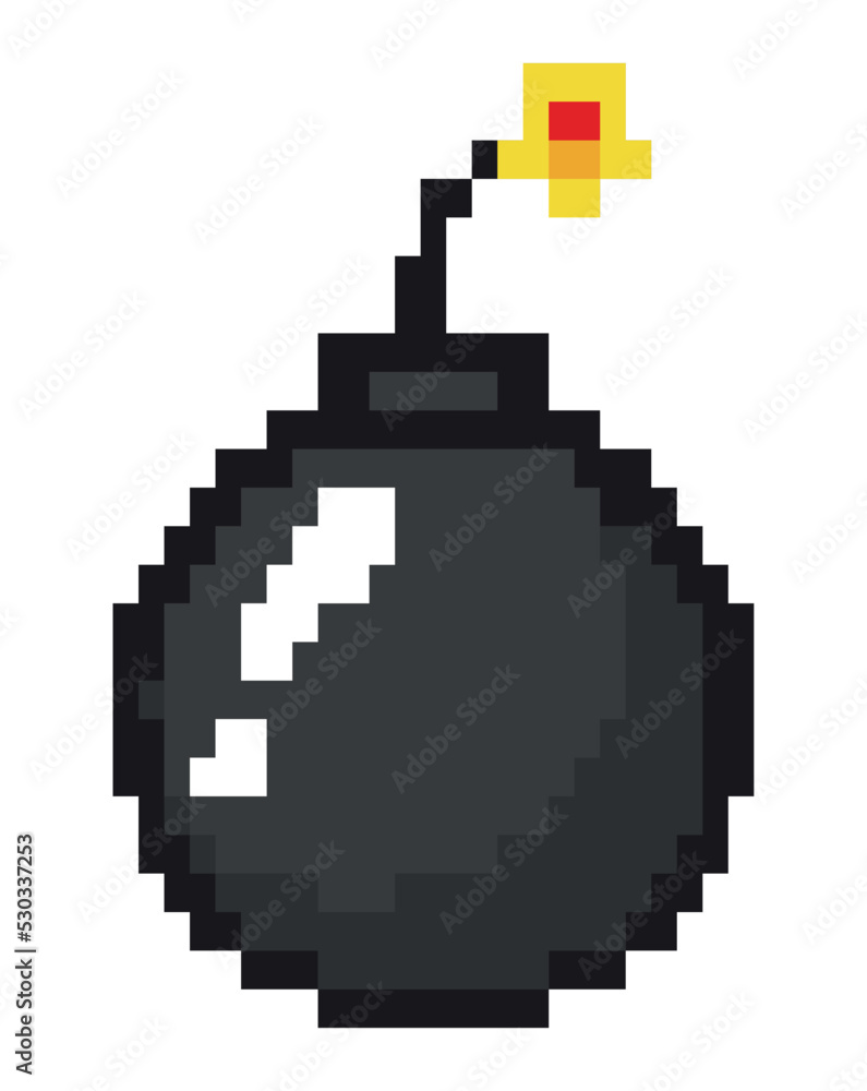 Obraz premium bomb pixel art