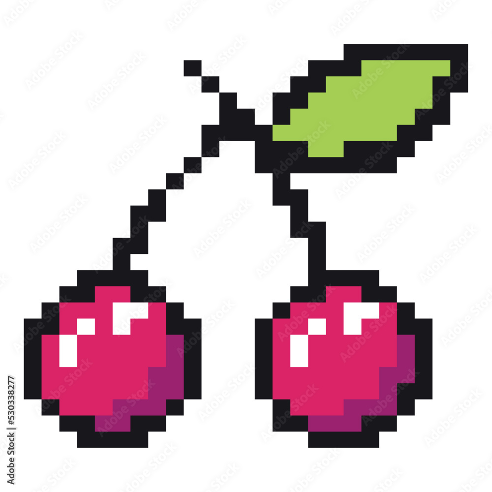 cherry pixel art cherry pixel art