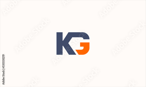 vector graphic logo design, KG monogram logo, modern style