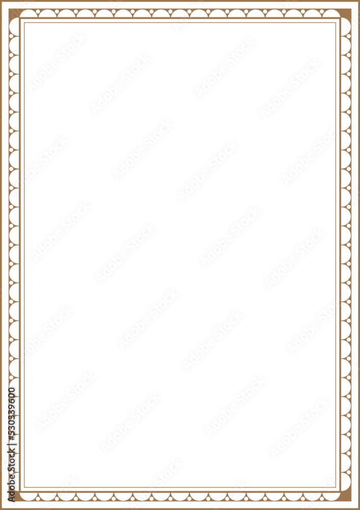 Document border illustration background template in classic, luxury, retro, vintage, royal style.