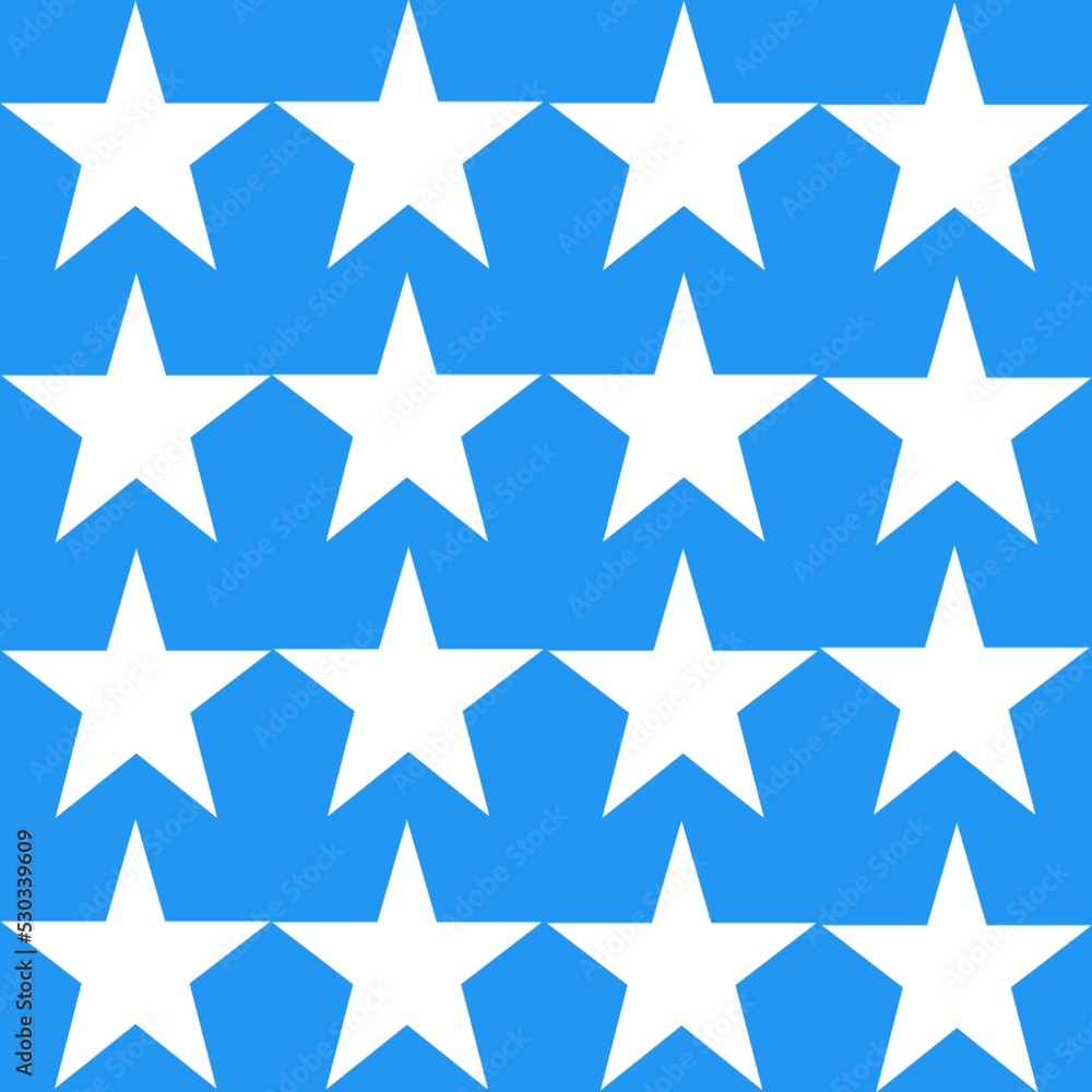 White colour star pattern on blue background White colour star pattern on blue background