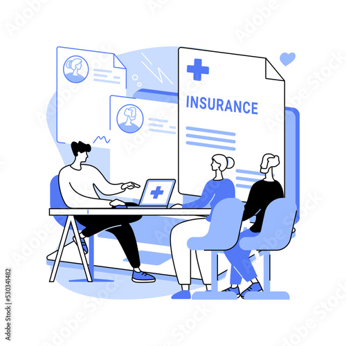 Health insurance for seniors isolated cartoon vector illustrations.