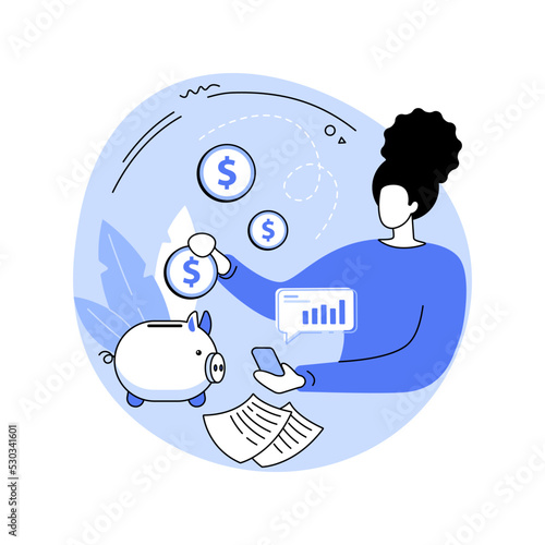 Budget planning software isolated cartoon vector illustrations.