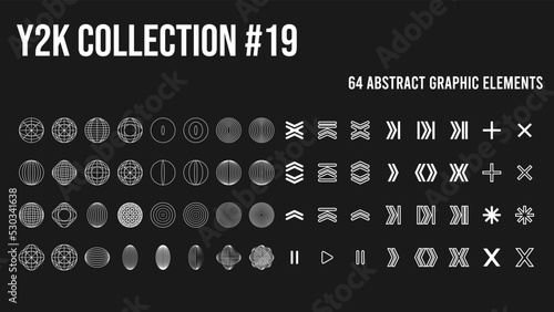 Universal trendy geometric linear shapes set . Vector illustration