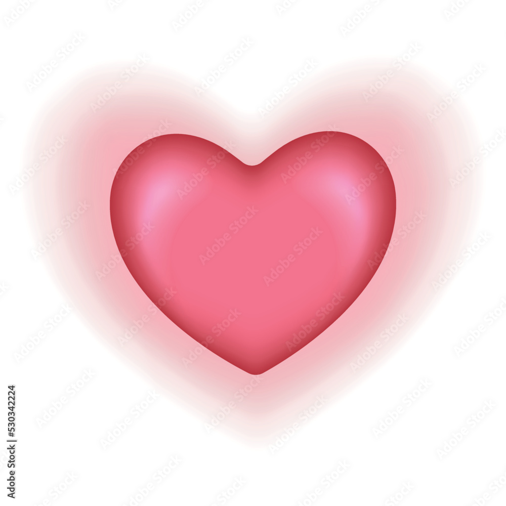 Growing Pink Heart Love Emoji Icon Object Symbol. Vector Illustration Clip Art Design Cartoon Isolated. Heart Beat