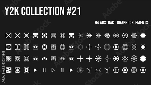 Minimal star shapes. Set of minimal icons in colors. Bauhaus inspired design elements. Futuristic composition in vector. Vector illustration