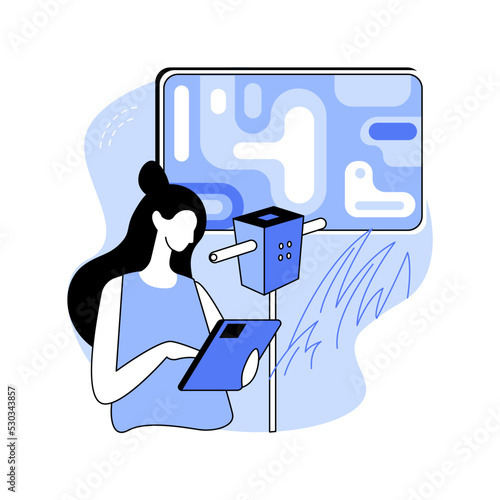 Compaction profile sensing isolated cartoon vector illustrations.