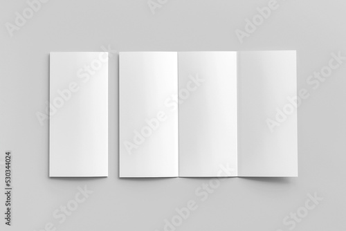 Fotografía Blank tri fold brochure mock up