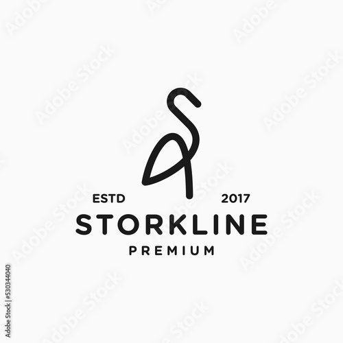 stork logo design vector illustration