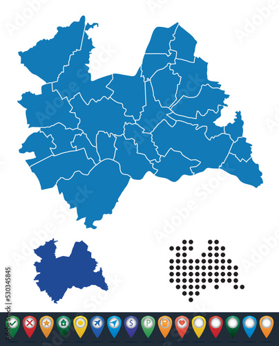 Set maps of Utrecht province photo