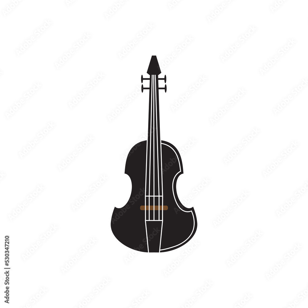 violin icon logo illustration design vector sign symbol