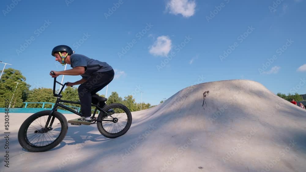 Man Beautiful Jump On BMX