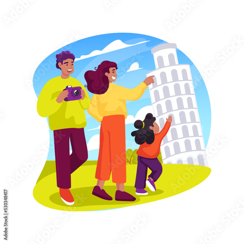 Sightseeing isolated cartoon vector illustration.