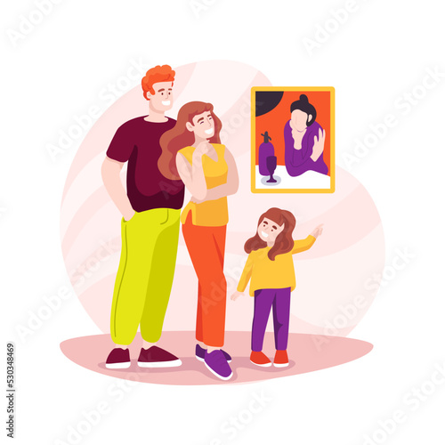 Art museum isolated cartoon vector illustration.