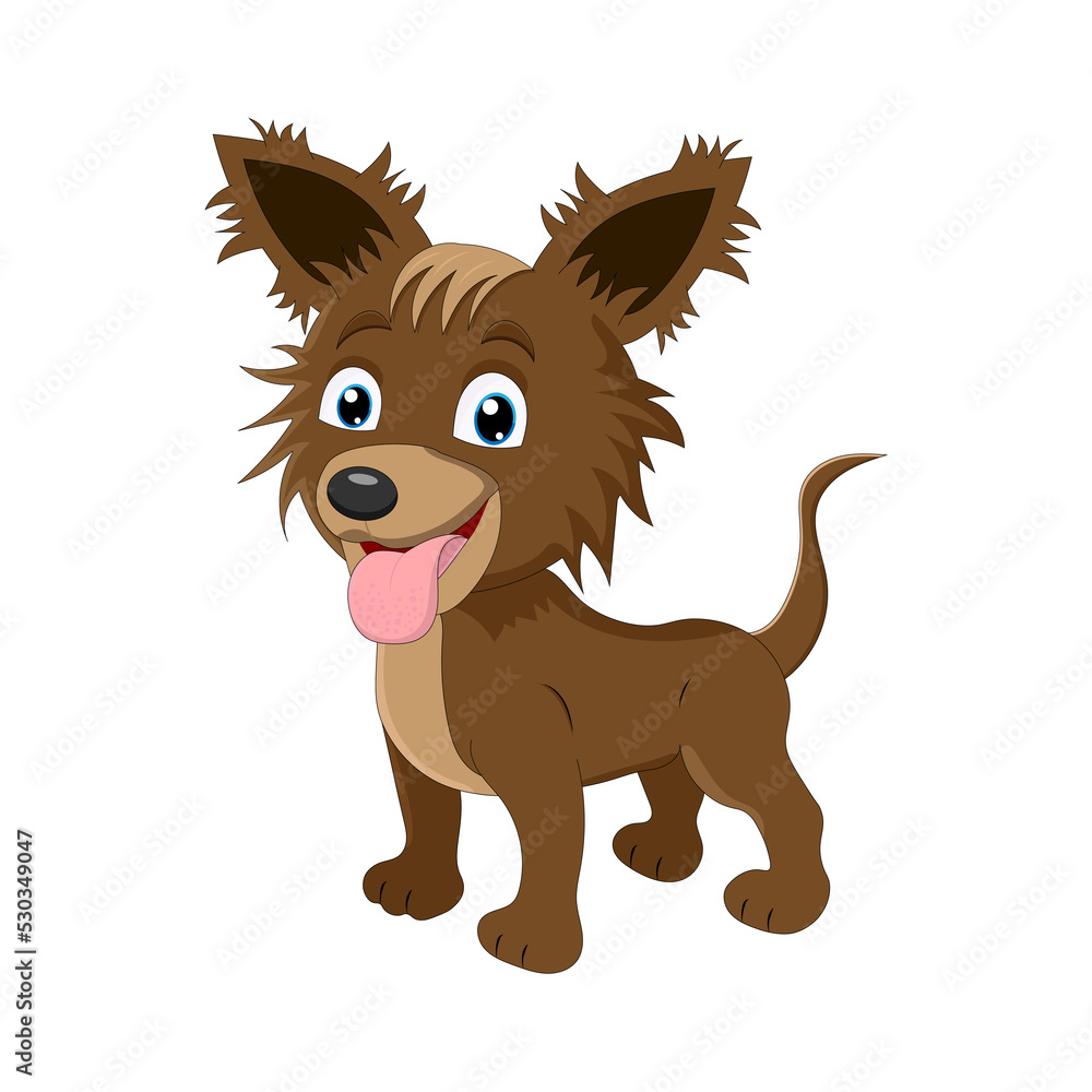 Obraz premium Beautiful brown dog on white background 