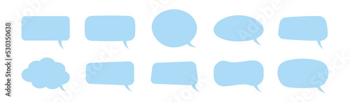 Communication concept. Speech bubble icon collection. Simple communication concept. Vector illustration.
