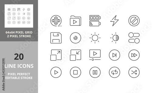user interface icons 64px and 256px editable vector set 4/4