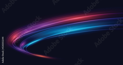 Modern abstract high-speed light trails effect. Futuristic dynamic motion technology. Motion pattern for banner or poster design background idea. Vector eps10.
