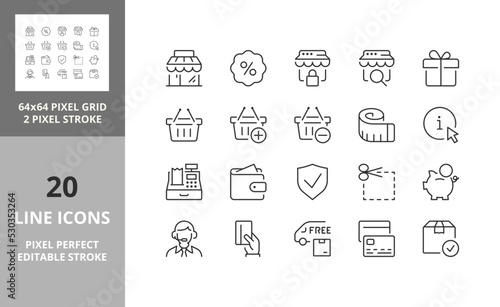 shopping icons 64px and 256px editable vector set 2/3