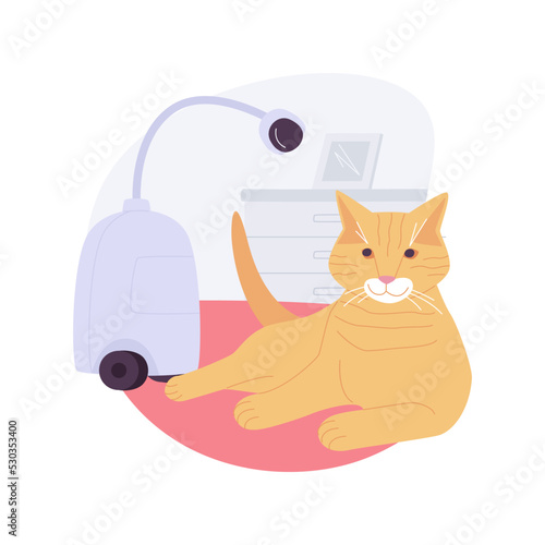 Robotic pet sitter isolated cartoon vector illustrations.