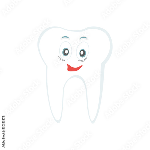 Tooth icon. Vector illustration isolated on white background.