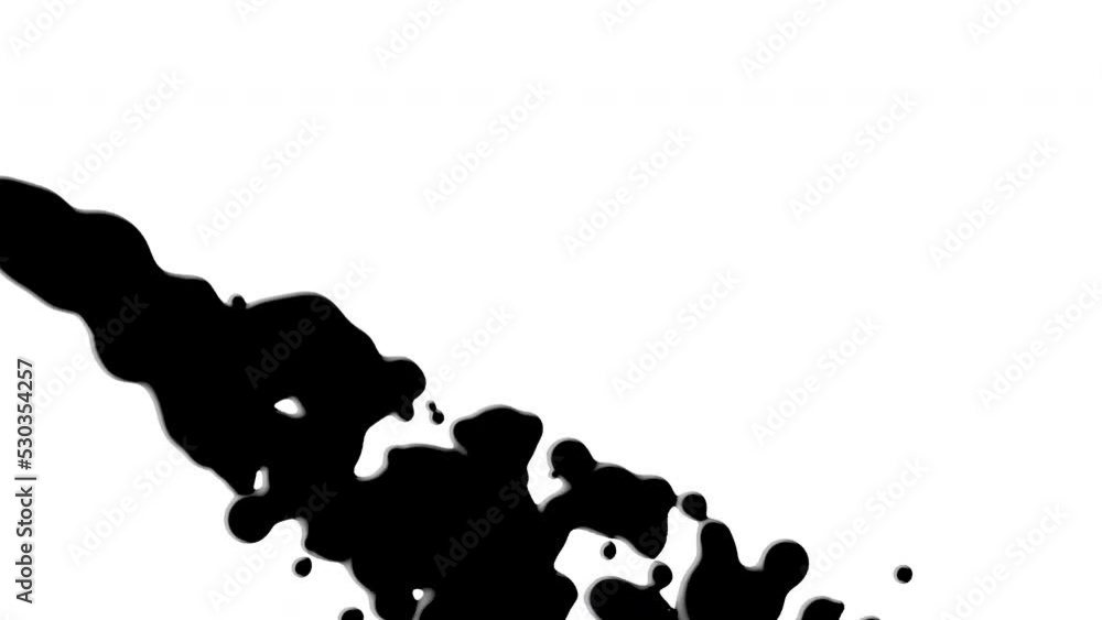 Black liquid and splashes spots on white gradient, motion abstract business and corporate style background Black liquid and splashes spots on white gradient, motion abstract business and corporate style background