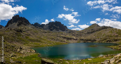 atos Glacier Lake (2970 m) is in the between Vercenik and Kale Highlands. Kackar Mountains, Eastern Black Sea Region.