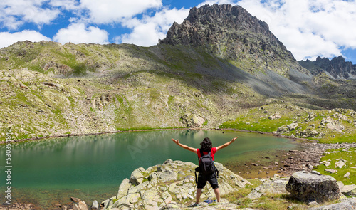 atos Glacier Lake (2970 m) is in the between Vercenik and Kale Highlands. Kackar Mountains, Eastern Black Sea Region.