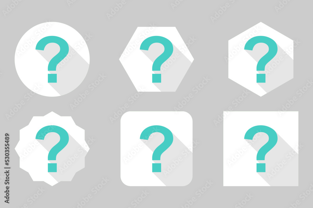 Question mark, FAQ sign, Help symbol, vector mark symbols light blue style. Question mark Icon Set. Question mark, FAQ sign, Help symbol, vector mark symbols light blue style. Question mark Icon Set.