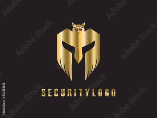 Security company logo. SPARTAN helmet and the owl logo concepts.