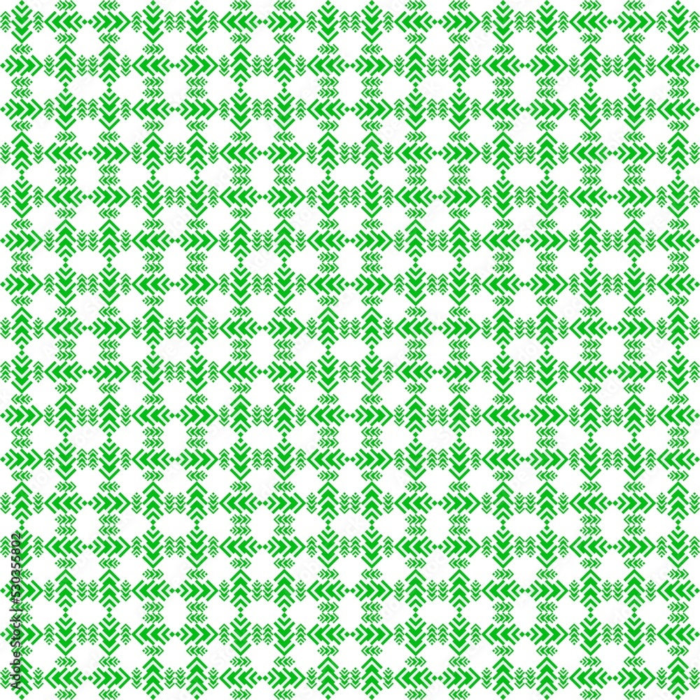 The Green Abstract Design in Fashion Seamless Pattern