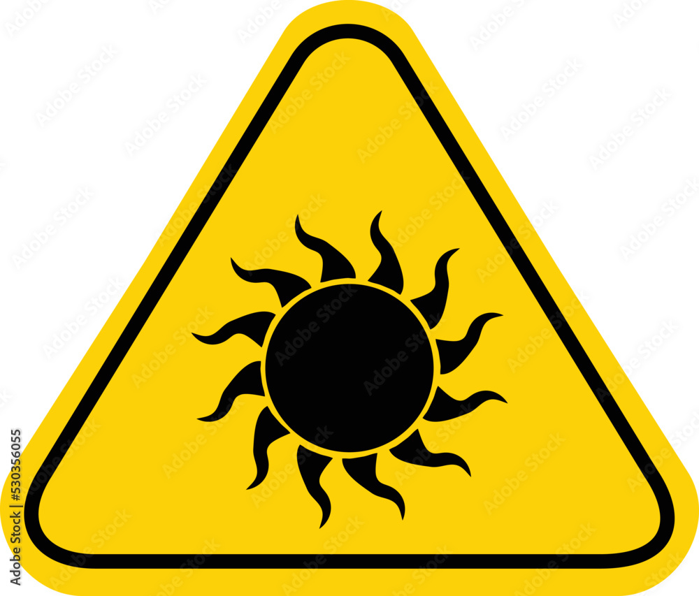 sun danger sign on white background. warning sign for sun. flat style.
sun danger sign on white background. warning sign for sun. flat style.