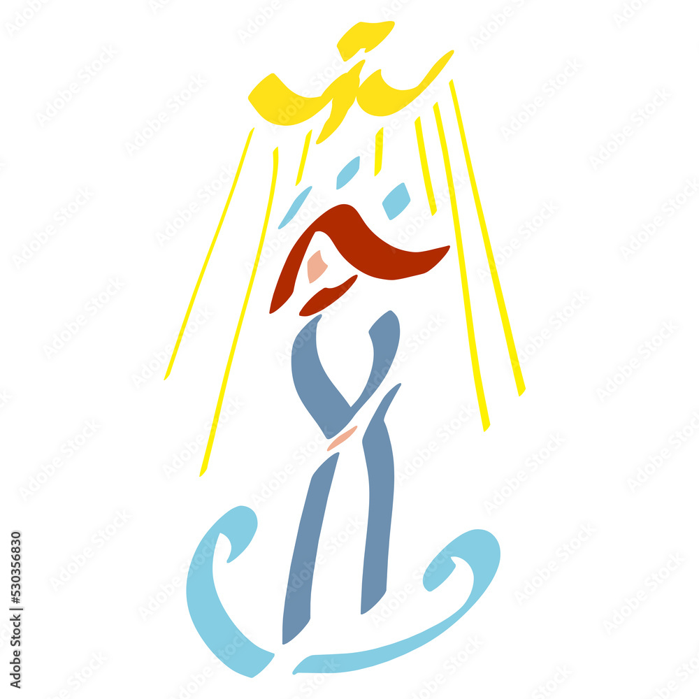 baptism of the Lord Jesus, the descent of the Holy Spirit in the form ...
