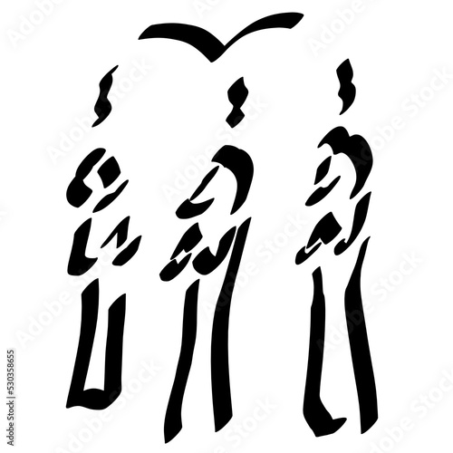 Photography descent of the Holy Spirit on the apostles, a flame and a bird over the heads of