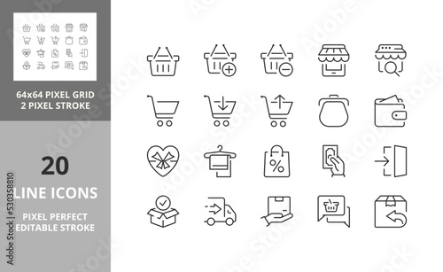 shopping icons 64px and 256px editable vector set 3/3