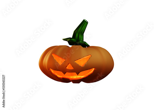 3D Pumpkin design illustration For Halloween