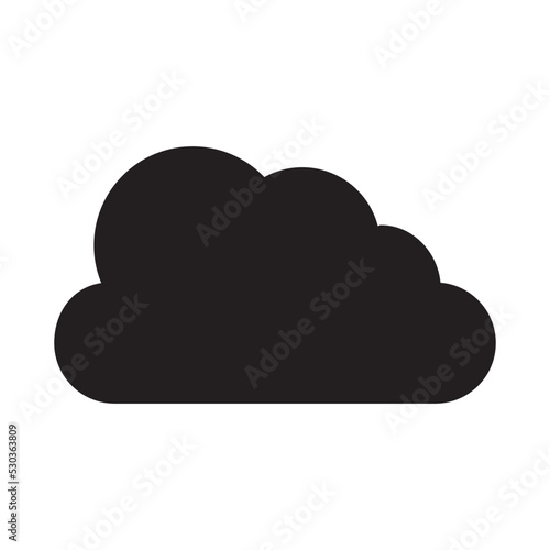 Cloud Weather Icon Vector Illustration Flat Design