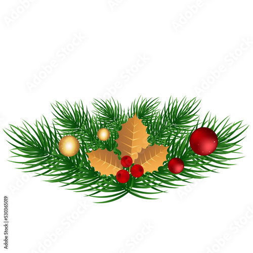 Christmas mistletoe ornaments background image