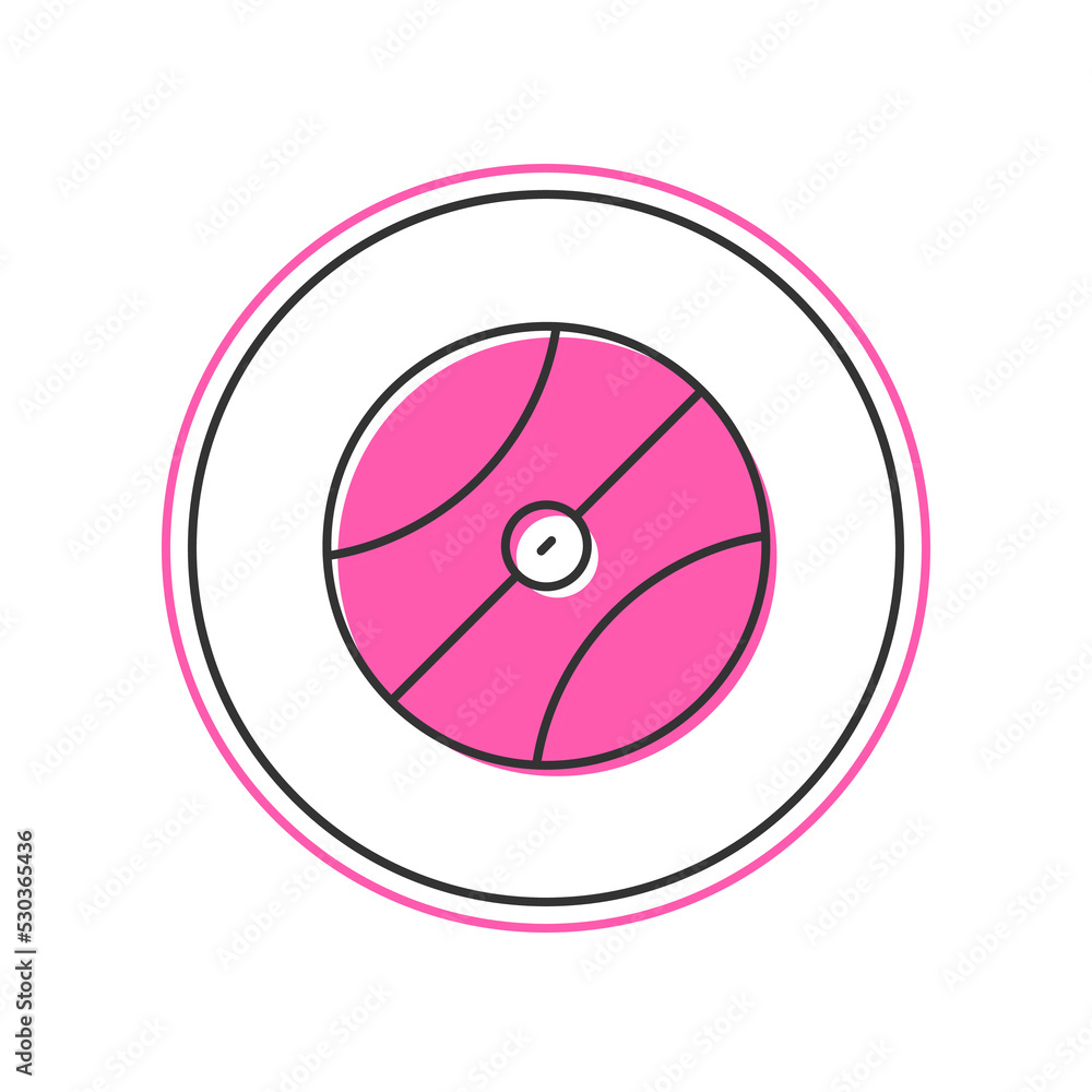 Filled outline Basketball ball icon isolated on white background. Sport symbol. Vector Filled outline Basketball ball icon isolated on white background. Sport symbol. Vector