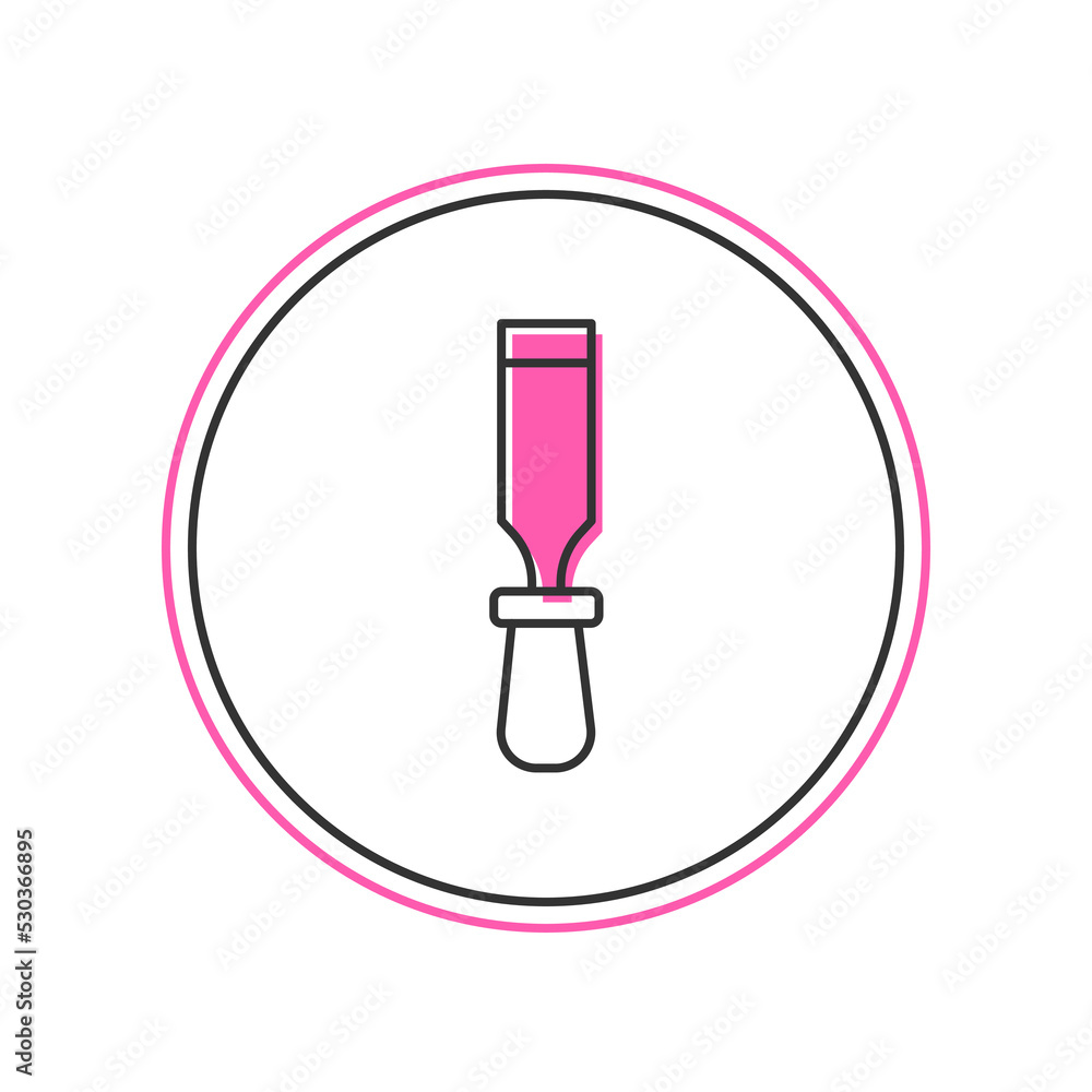 Filled outline Chisel tool for wood icon isolated on white background. Vector Filled outline Chisel tool for wood icon isolated on white background. Vector