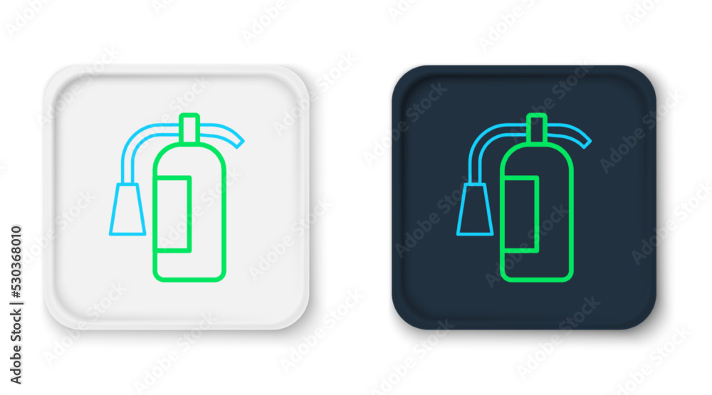Line Fire extinguisher icon isolated on white background. Colorful outline concept. Vector Line Fire extinguisher icon isolated on white background. Colorful outline concept. Vector