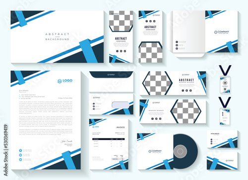 Brand identity corporate company stationery set design